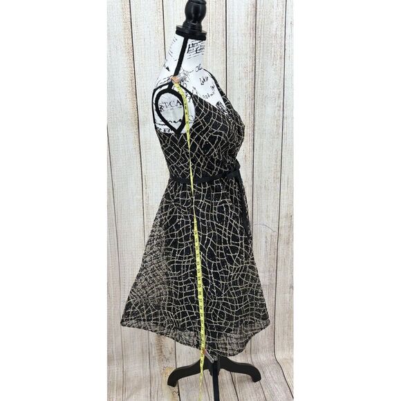 CALVIN KLEIN Sequin Mesh A-Line Party Dress Size‎ 2 Black Sleeveless V-Neck NWT - Picture 5 of 11